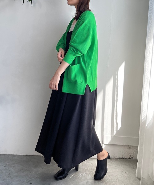 LOWRYS FARM（ローリーズファーム）の「ポコポコキャミワンピース　189533（ワンピース・レディース・ブラック/ブラウン/ブルー/グリーン/ホワイト・FREE）」の6枚目の写真