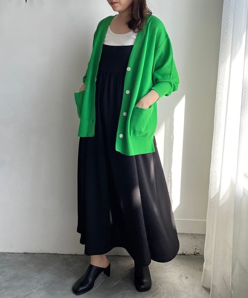 LOWRYS FARM（ローリーズファーム）の「ポコポコキャミワンピース　189533（ワンピース・レディース・ブラック/ブラウン/ブルー/グリーン/ホワイト・FREE）」の8枚目の写真