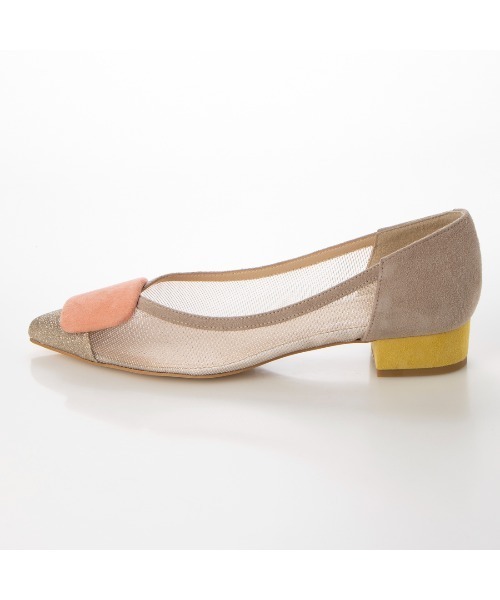 Mode et Jacomo（モードエジャコモ）の「スクエアモチーフチュールパンプス（パンプス・レディース・グレー/ブラック/シルバー/ホワイト×ライトグレー・22.5cm/23cm/23.5cm/24cm/24.5cm）」の21枚目の写真