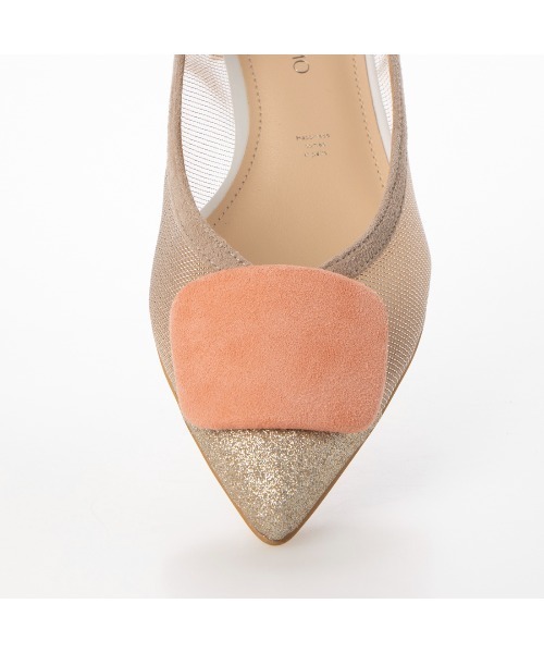 Mode et Jacomo（モードエジャコモ）の「スクエアモチーフチュールパンプス（パンプス・レディース・グレー/ブラック/シルバー/ホワイト×ライトグレー・22.5cm/23cm/23.5cm/24cm/24.5cm）」の17枚目の写真