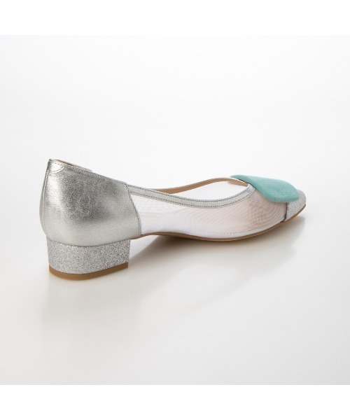 Mode et Jacomo（モードエジャコモ）の「スクエアモチーフチュールパンプス（パンプス・レディース・グレー/ブラック/シルバー/ホワイト×ライトグレー・22.5cm/23cm/23.5cm/24cm/24.5cm）」の13枚目の写真