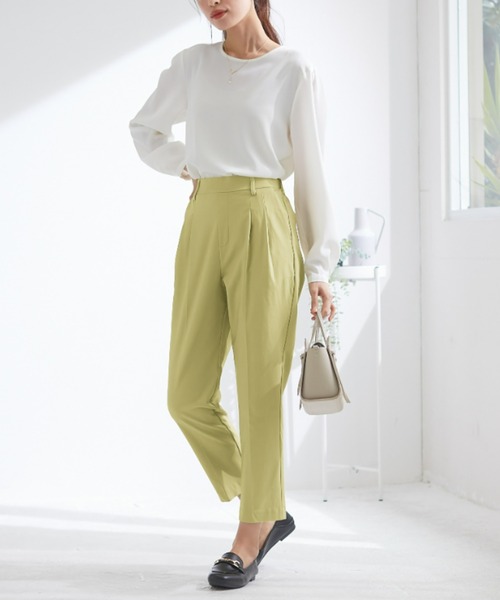 Tuche（トゥシェ）の「Tuche/トゥシェ ストレッチパンツ テーパードスタイル レーヨン混 アンクル丈（その他パンツ・レディース・ブラック/ネイビー/サンドベージュ/イエロー系その他/グレー系その他・MEDIUM/LARGE/X-LARGE）」の5枚目の写真