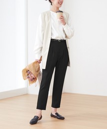 Tuche（トゥシェ）の「Tuche/トゥシェ ストレッチパンツ テーパードスタイル レーヨン混 アンクル丈（その他パンツ）」
