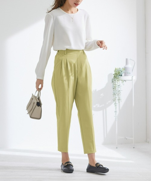 Tuche（トゥシェ）の「Tuche/トゥシェ ストレッチパンツ テーパードスタイル レーヨン混 アンクル丈（その他パンツ・レディース・ブラック/ネイビー/サンドベージュ/イエロー系その他/グレー系その他・MEDIUM/LARGE/X-LARGE）」の17枚目の写真