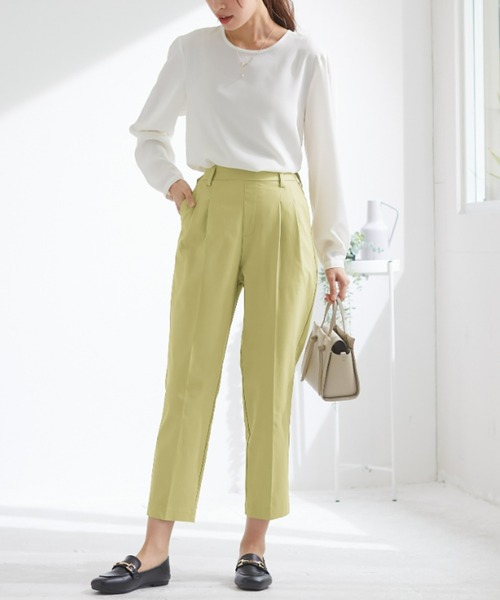 Tuche（トゥシェ）の「Tuche/トゥシェ ストレッチパンツ テーパードスタイル レーヨン混 アンクル丈（その他パンツ・レディース・ブラック/ネイビー/サンドベージュ/イエロー系その他/グレー系その他・MEDIUM/LARGE/X-LARGE）」の18枚目の写真