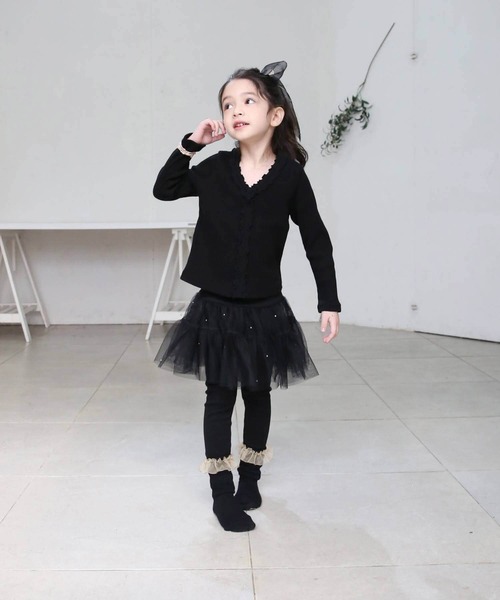 Rora（ローラ）の「ゆい アンクルソックス（ソックス/靴下・キッズ・ベージュ/ブラック/ホワイト・18-20cm/20-22cm/16-18cm）」の6枚目の写真