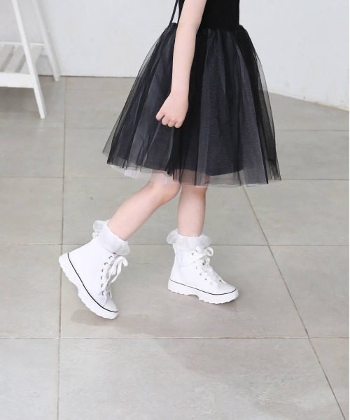 Rora（ローラ）の「ゆい アンクルソックス（ソックス/靴下・キッズ・ベージュ/ブラック/ホワイト・18-20cm/20-22cm/16-18cm）」の9枚目の写真