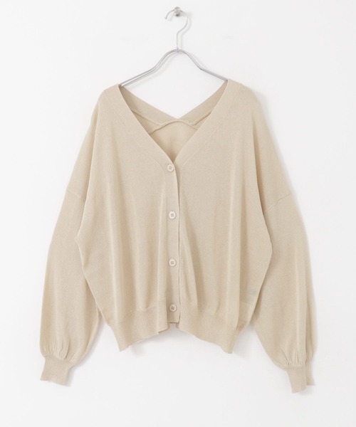 ITEMS URBANRESEARCH（アイテムズ アーバンリサーチ）の「Vネックライトカーディガン（カーディガン/ボレロ・レディース・ベージュ/グリーン/ブラック・FREE）」の11枚目の写真