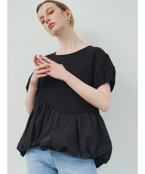 エンフォルド ランダムヘム　アシメカットソー 変形Tシャツプルオーバー　近年 ELENDEEK（エレンディーク）の「アシメバルーンヘムカットソー