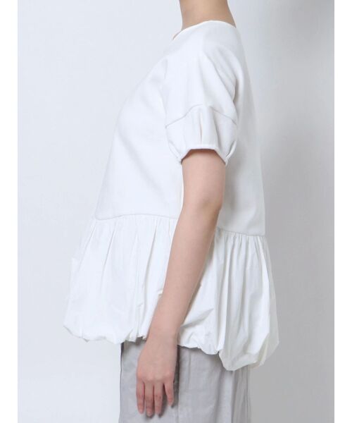 ELENDEEK(エレンディーク)の「アシメバルーンヘムカットソー(Tシャツ/カットソー・レディース・ブラック/グレー/オフホワイト・FREE)」の14枚目の写真