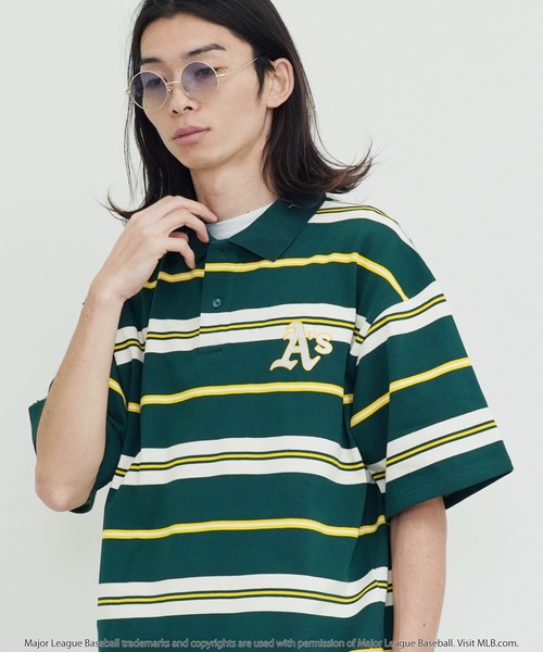 MLB(メジャーリーグベースボール)の「MLB / メジャーリーグベースボール Lulu & Arnie 別注 オーバーサイズ 半袖 ポロシャツ(ポロシャツ・メンズ・その他1/その他2/その他3/ホワイト系その他/ホワイト系その他3/ブラック系その他2/ホワイト系その他2/ブラック系その他3/その他4/ブラック系その他・FREE)」の9枚目の写真