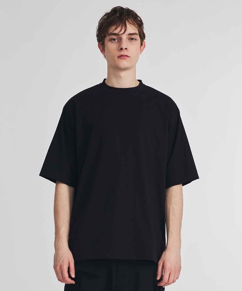 08sircus（ゼロエイトサーカス）の「【08sircus/ゼロエイトサーカス】Suvin fine jersey over size tee（Tシャツ/カットソー・メンズ・ブラック・X-LARGE）」の4枚目の写真