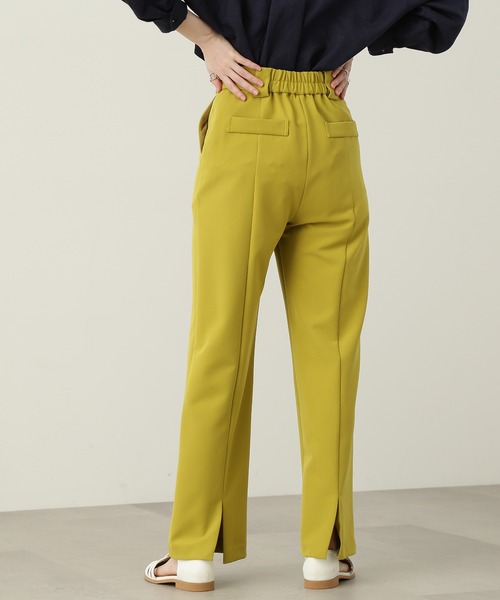 N.（N. Natural Beauty Basic）（エヌエヌナチュラルビューティーベーシック）の「◆バックスリットパンツ（スラックス・レディース・ブラック/グレー/イエロー・MEDIUM）」の3枚目の写真