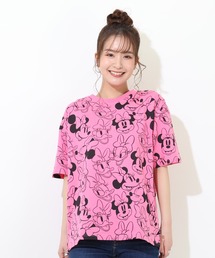 親子お揃い 通販限定 総柄 ディズニーTシャツ 8152A