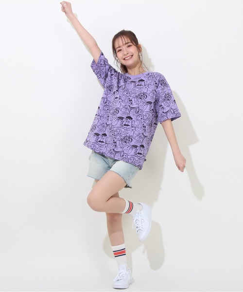 Disney(ディズニー)の「親子お揃い 通販限定 総柄 ディズニーTシャツ 8152A(Tシャツ/カットソー・レディース・バイオレット/ターコイズブルー/イエロー×グリーン/パープル/グリーン系その他7/ピンク・L/M/XL/S)」の22枚目の写真