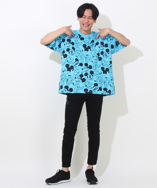 Disney(ディズニー)の「親子お揃い 通販限定 総柄 ディズニーTシャツ 8152A(Tシャツ/カットソー・レディース・バイオレット/ターコイズブルー/イエロー×グリーン/パープル/グリーン系その他7/ピンク・L/M/XL/S)」の18枚目の写真