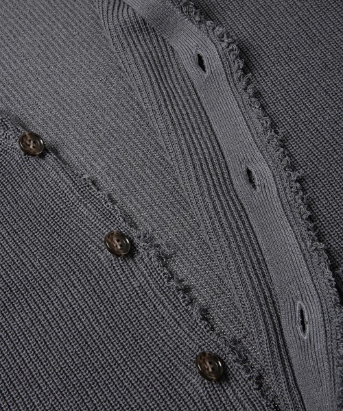 FACETASM（ファセッタズム）の「RAW EDGE FINISHINGS CARDIGAN（カーディガン/ボレロ・メンズ・ネイビー/オレンジ/チャコールグレー・00）」の8枚目の写真