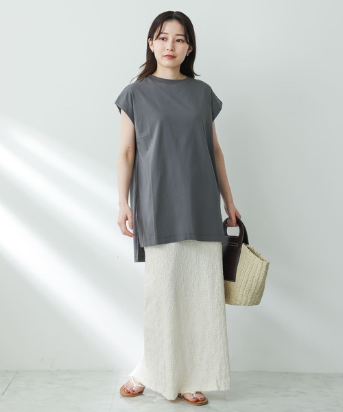 SENSE OF PLACE by URBAN RESEARCH（センスオブプレイスバイアーバンリサーチ）の「ジャガードナロースカート（スカート・レディース・ブラック/アイボリー/オレンジ・ONE）」の6枚目の写真