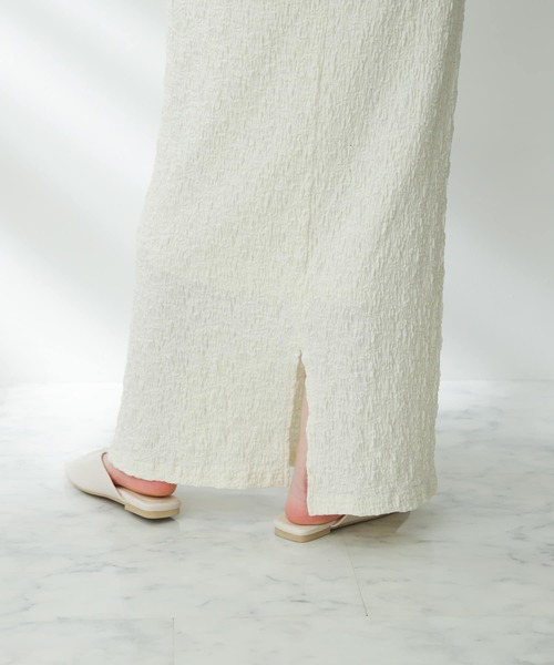 SENSE OF PLACE by URBAN RESEARCH（センスオブプレイスバイアーバンリサーチ）の「ジャガードナロースカート（スカート・レディース・ブラック/アイボリー/オレンジ・ONE）」の9枚目の写真