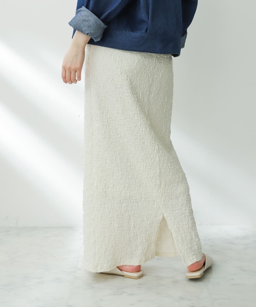 SENSE OF PLACE by URBAN RESEARCH（センスオブプレイスバイアーバンリサーチ）の「ジャガードナロースカート（スカート・レディース・ブラック/アイボリー/オレンジ・ONE）」の11枚目の写真