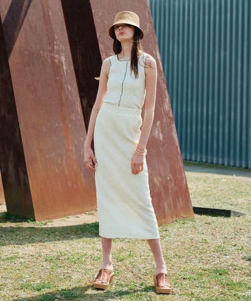 SENSE OF PLACE by URBAN RESEARCH（センスオブプレイスバイアーバンリサーチ）の「ジャガードナロースカート（スカート・レディース・ブラック/アイボリー/オレンジ・ONE）」の12枚目の写真