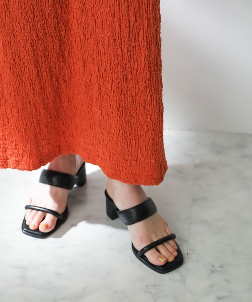 SENSE OF PLACE by URBAN RESEARCH（センスオブプレイスバイアーバンリサーチ）の「ジャガードナロースカート（スカート・レディース・ブラック/アイボリー/オレンジ・ONE）」の13枚目の写真