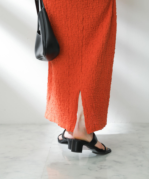 SENSE OF PLACE by URBAN RESEARCH（センスオブプレイスバイアーバンリサーチ）の「ジャガードナロースカート（スカート・レディース・ブラック/アイボリー/オレンジ・ONE）」の14枚目の写真