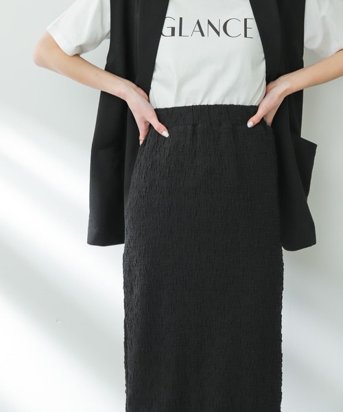 SENSE OF PLACE by URBAN RESEARCH（センスオブプレイスバイアーバンリサーチ）の「ジャガードナロースカート（スカート・レディース・ブラック/アイボリー/オレンジ・ONE）」の20枚目の写真