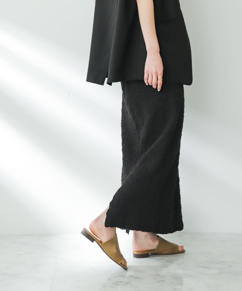 SENSE OF PLACE by URBAN RESEARCH（センスオブプレイスバイアーバンリサーチ）の「ジャガードナロースカート（スカート・レディース・ブラック/アイボリー/オレンジ・ONE）」の22枚目の写真