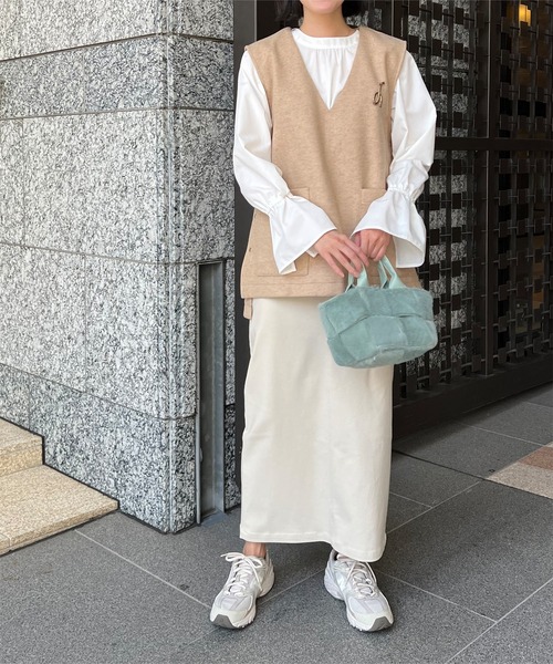 即購入OK♡ マタニティガーゼワンピース ANGELIEBE マタニティ パジャマ 長袖 前開き 綿 授乳服 セット