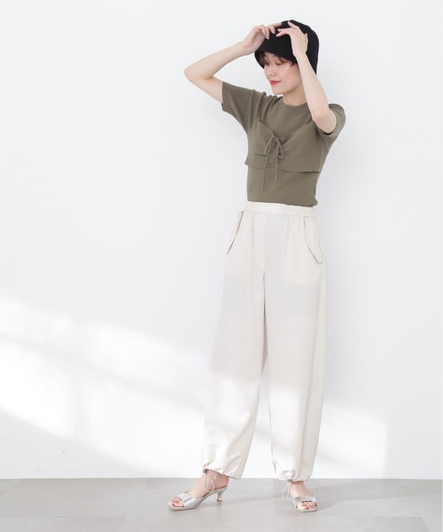 N.（N. Natural Beauty Basic）（エヌエヌナチュラルビューティーベーシック）の「◆ビスチェニット（ニット/セーター・レディース・ブラック/カーキ/ピンク・MEDIUM）」の17枚目の写真