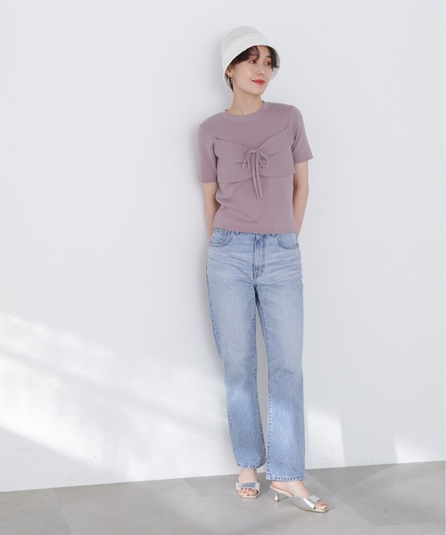 N.（N. Natural Beauty Basic）（エヌエヌナチュラルビューティーベーシック）の「◆ビスチェニット（ニット/セーター・レディース・ブラック/カーキ/ピンク・MEDIUM）」の9枚目の写真