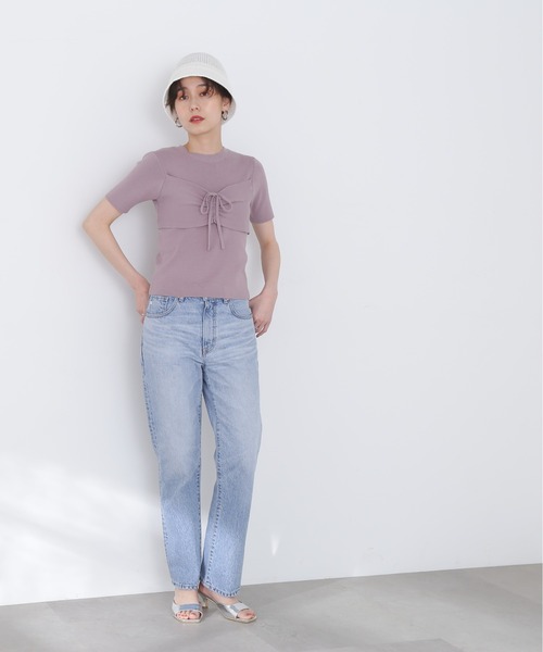 N.（N. Natural Beauty Basic）（エヌエヌナチュラルビューティーベーシック）の「◆ビスチェニット（ニット/セーター・レディース・ブラック/カーキ/ピンク・MEDIUM）」の7枚目の写真