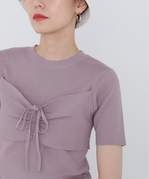 N.（N. Natural Beauty Basic）（エヌエヌナチュラルビューティーベーシック）の「◆ビスチェニット（ニット/セーター・レディース・ブラック/カーキ/ピンク・MEDIUM）」の12枚目の写真