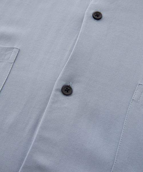 Anchor Smith（アンカー スミス）の「ルーズドルマンレーヨンバンドカラーシャツ（シャツ/ブラウス・メンズ・ブラウン/グリーン/ベージュ/チャコール/ライトグレー/ホワイト/グレイッシュブルー/ブラック/スモークグレー/ダークネイビー・M/L）」の22枚目の写真