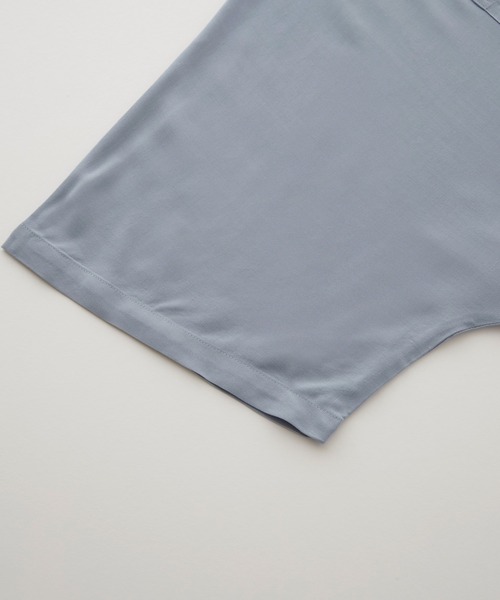 Anchor Smith（アンカー スミス）の「ルーズドルマンレーヨンバンドカラーシャツ（シャツ/ブラウス・メンズ・ブラウン/グリーン/ベージュ/チャコール/ライトグレー/ホワイト/グレイッシュブルー/ブラック/スモークグレー/ダークネイビー・M/L）」の20枚目の写真