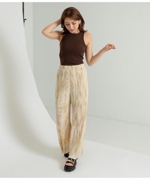 ANAP（アナップ）の「アメリカンスリーブタンクトップ（タンクトップ・レディース・ホワイト/スミクロ/ブルー/ブラウン・FREE）」の5枚目の写真