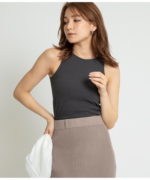 ANAP（アナップ）の「アメリカンスリーブタンクトップ（タンクトップ・レディース・ホワイト/スミクロ/ブルー/ブラウン・FREE）」の22枚目の写真