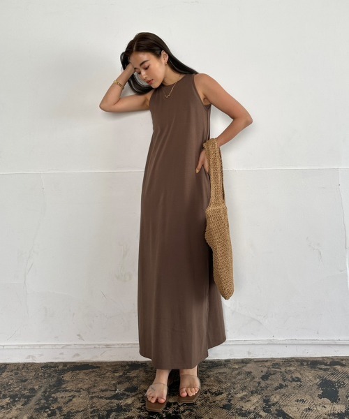TRUNC（トランクエイティーエイト）の「American Sleeve Cutsew Dress（ワンピース・レディース・モカ/ブラック・FREE）」の15枚目の写真