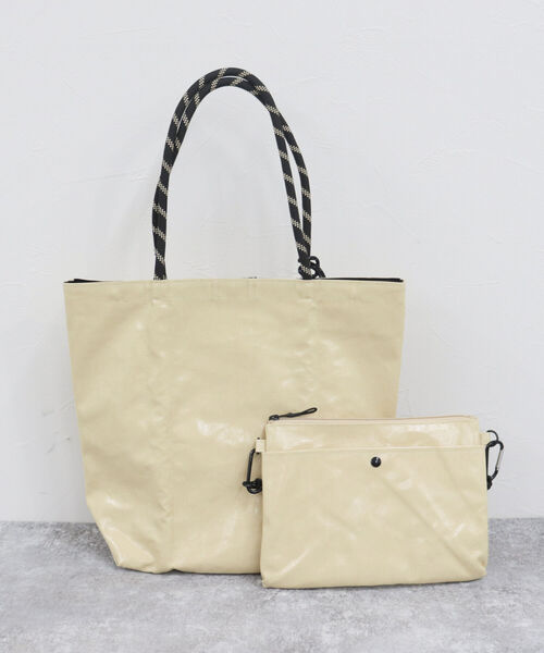 CONTROL FREAK / CTFK(コントロールフリーク)の「【CONTROL FREAK/コントロールフリーク】サコッシュ&トートセット(ショルダーバッグ・レディース・ベージュ/ブラック・FREE)」の3枚目の写真