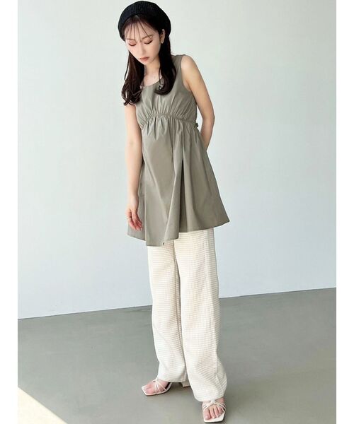 RESEXXY（リゼクシー）の「ギャザーデザインチュニック（Tシャツ/カットソー・レディース・ブラック/ブラウン/ホワイト・FREE）」の15枚目の写真