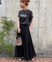 【CLASSY9月号掲載】[MICA&DEAL/マイカアンドディール] 別注 LAMBERT フレンチスリーブロゴプリントTシャツ