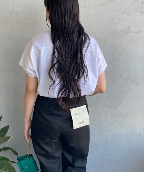 MICA&DEAL（マイカ＆ディール）の「【CLASSY9月号掲載】[MICA&DEAL/マイカアンドディール] 別注 LAMBERT フレンチスリーブロゴプリントTシャツ（Tシャツ/カットソー・レディース・サンドベージュ/チャコール/ホワイト・F）」の5枚目の写真