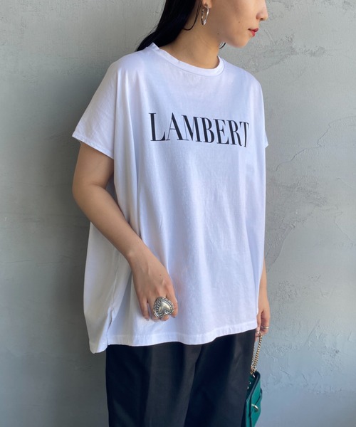 tシャツ 「MICA＆DEAL/マイカアンドディール」 別注 CHNO フレンチスリーブロゴプリントTシャツ レディース MICA&DEAL tシャツ 「MICA＆DEAL/マイカアンドディール」 別注
