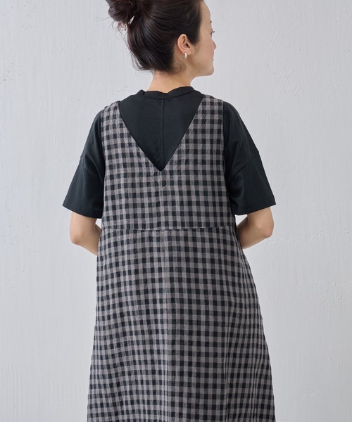 BEARDSLEY リネン100 ジャンバースカート BEARDSLEY（ビアズリー）の「リネンジャンパースカート