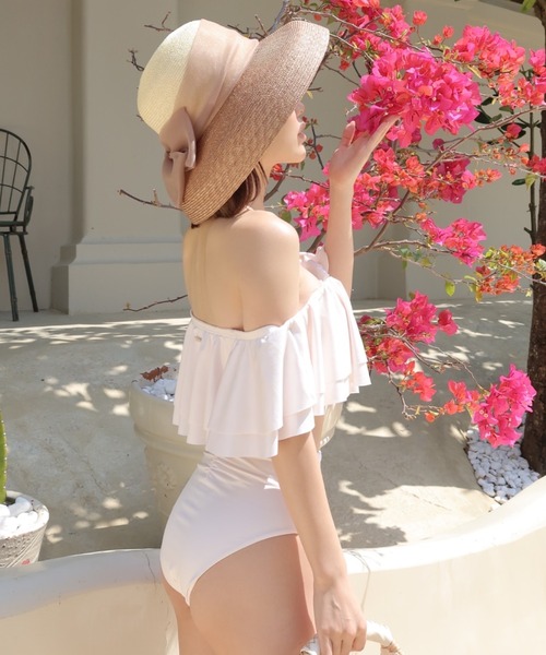 eimy istoire オフショルダーフリル　セットアップ オフショルダーフリルトップス(S IVORY): LIFESTYLE