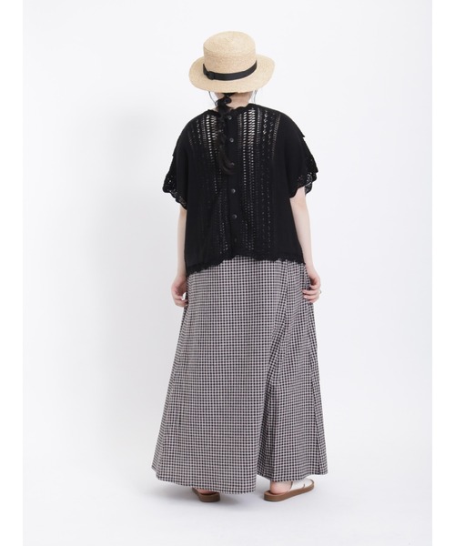 Samansa Mos2（サマンサ モスモス）の「リネンレーヨンキャミワンピース（ワンピース・レディース・ブラック/グレー/ブルー/ベージュ/チャコール・ﾌﾘ-）」の14枚目の写真