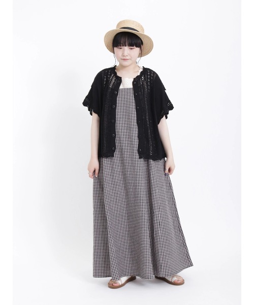 Samansa Mos2（サマンサ モスモス）の「リネンレーヨンキャミワンピース（ワンピース・レディース・ブラック/グレー/ブルー/ベージュ/チャコール・ﾌﾘ-）」の8枚目の写真