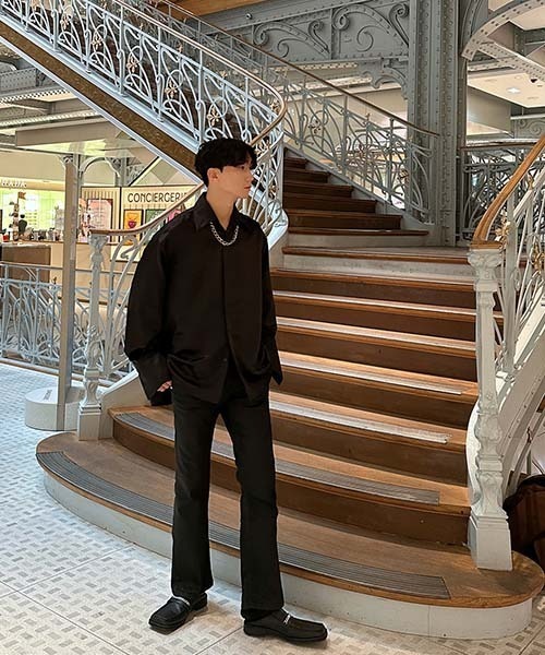 ASCLO（エジュクロ）の「【THE KLOBAL STAGE 着用】ASCLO [ASCLO MADE] ASCLO Dry Black Coating Jeans（デニムパンツ・メンズ・ブラック・SMALL/MEDIUM/LARGE）」の3枚目の写真