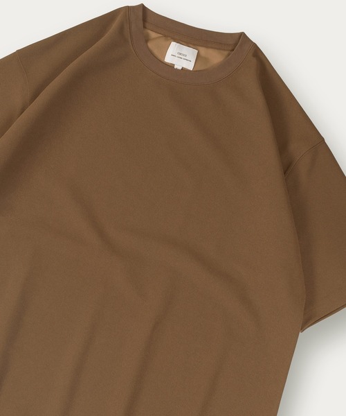 SlashDate（スラッシュデイト）の「リラックスフィットダブルフェイスTシャツ（Tシャツ/カットソー・メンズ・ホワイト/ブルー/ブラウン/ブラック・M/L/XL）」の3枚目の写真